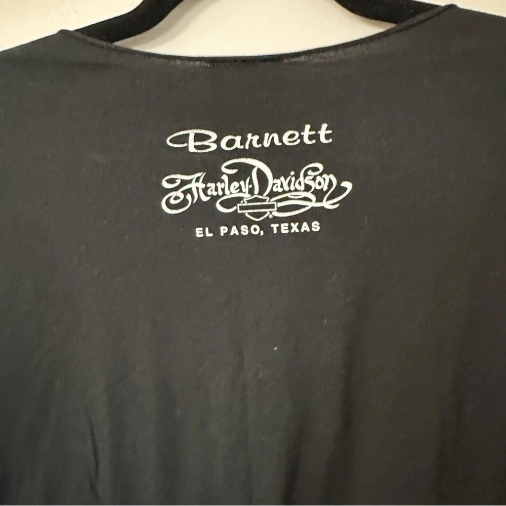 Harley Davidson Barnett El Paso TX Women’s Black Long Sleeve Top Size L GUC - Picture 8 of 9